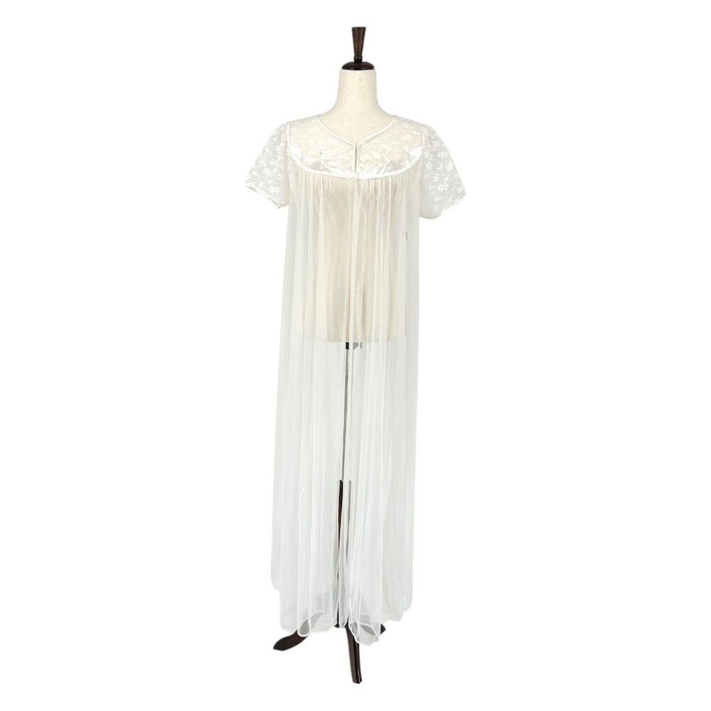 Vintage Sears Lace Sheer Robe | Small